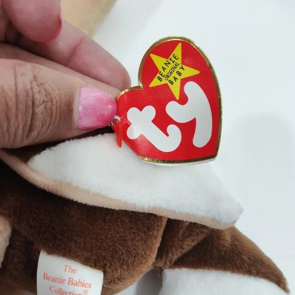 Vintage 1997 Ty Beanie Babies Stretch Ostrich Plush Stuffed Animal with Hang Tag - Picture 6 of 8